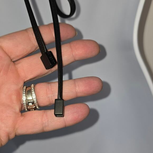 L'Agence Annabelle Faux Leather Bikini Top Black Triangle Tie Closure Small NEW - Picture 7 of 9